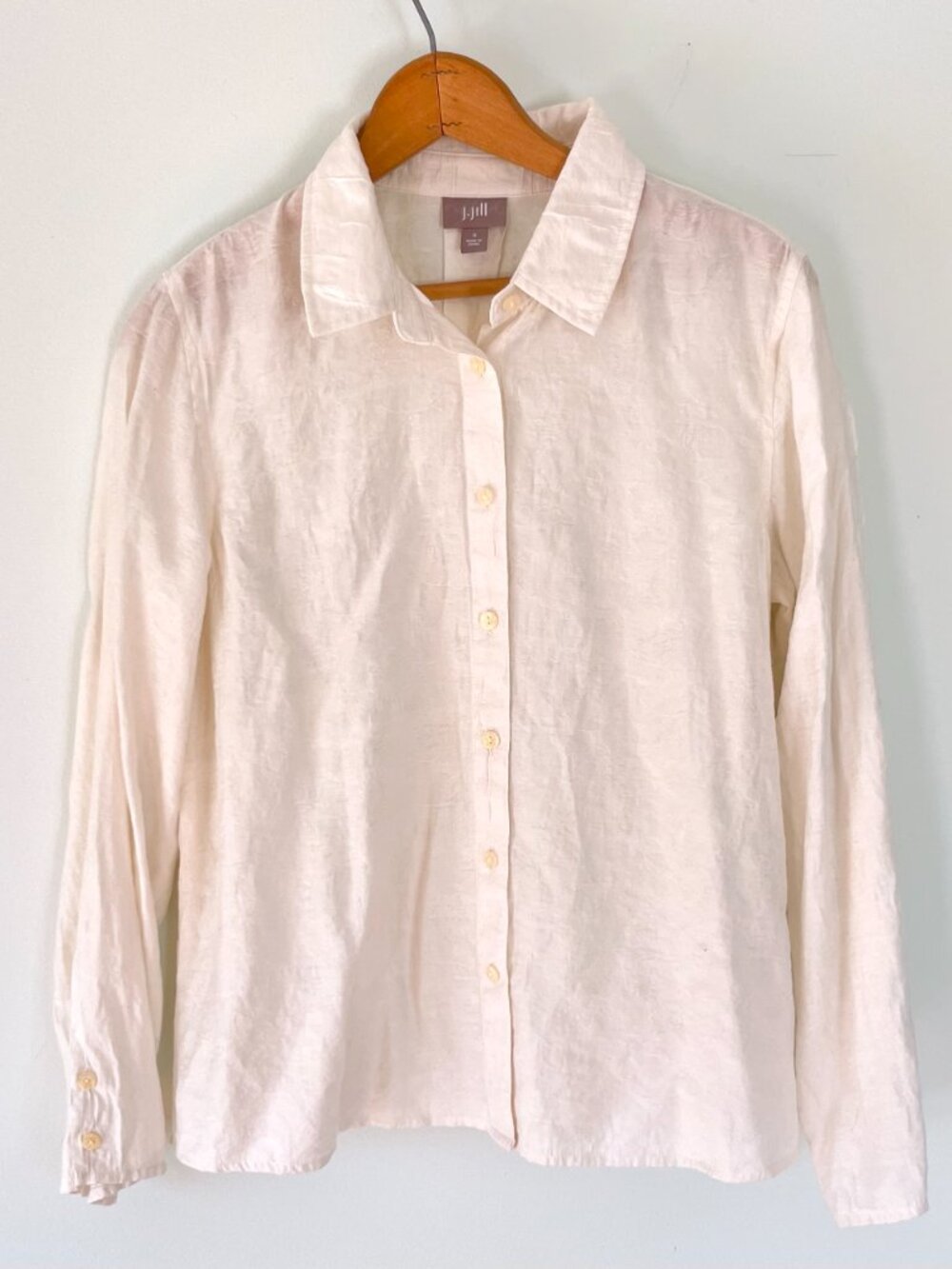 J.Jill Floral Embossed Button Down